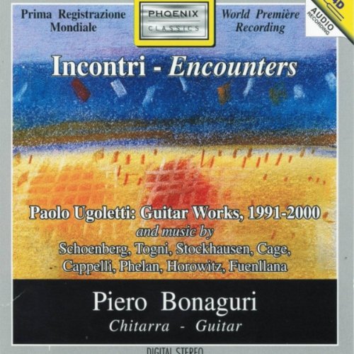 CD cover for "Incontri - Encounters" featuring abstract yellow and blue artwork.