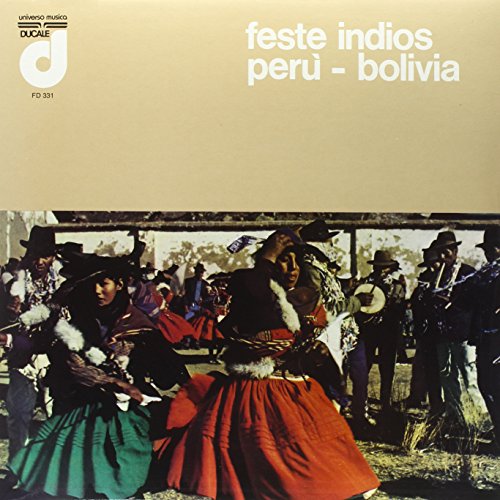 Vinyl record cover depicting a traditional Peruvian and Bolivian festival scene.