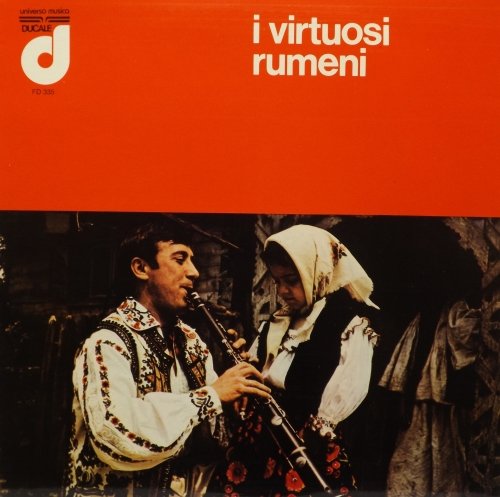 Vinyl record cover featuring two musicians in traditional Romanian dress.