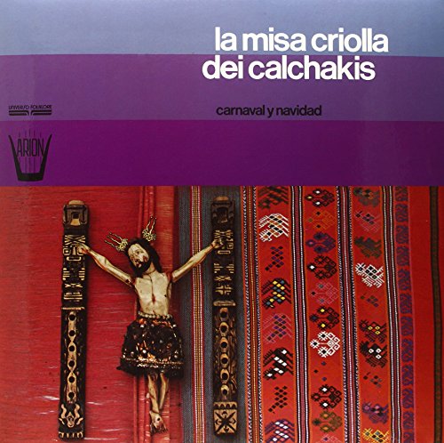 Vinyl album cover for "La Misa Criolla" featuring a crucifix and textiles.
