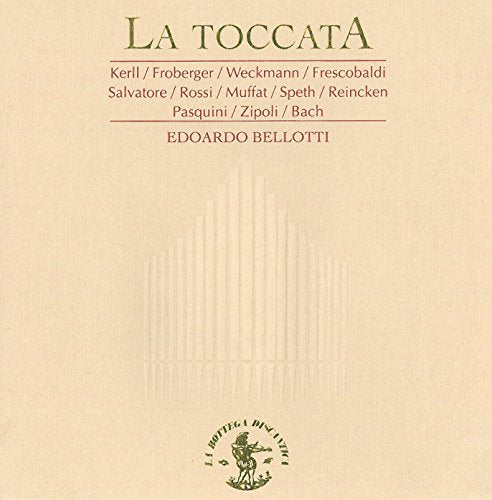 CD cover for “La Toccata” featuring organ pipes and composer names.