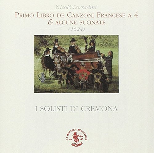 CD cover depicting a 17th-century musical ensemble in a garden setting.