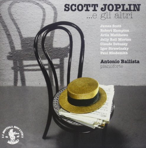 CD cover: hat on chair, text listing composers and pianist.