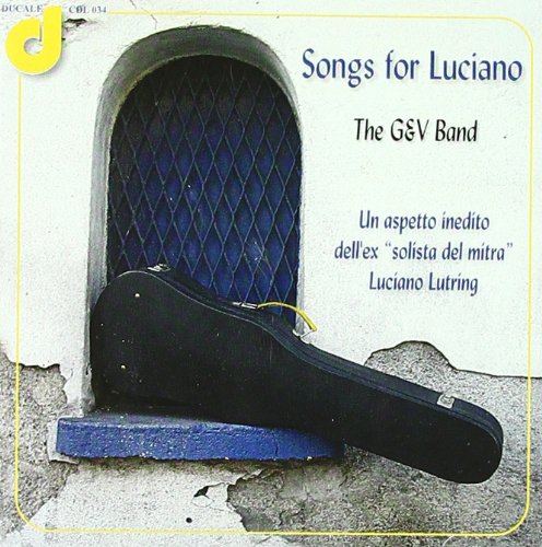 CD cover: blue guitar case leaning against a textured wall and doorway.