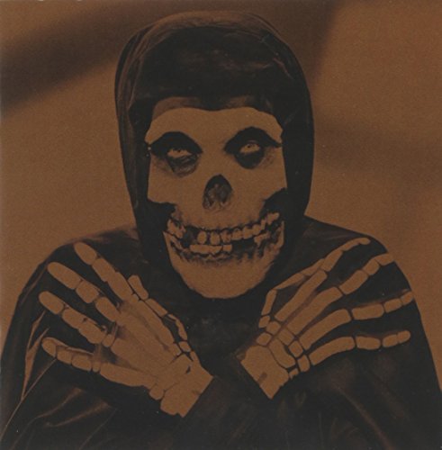 The Misfits’ iconic skull-masked singer, Doyle Wolfgang von Frankenstein, in sepia tone.