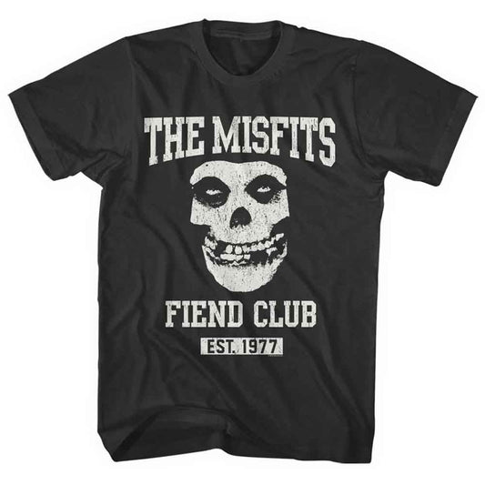 Black t-shirt with white skull graphic and "The Misfits" text.