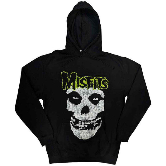 Medium, vintage-style pullover hoodie with "Misfits" branding; likely dark colored.