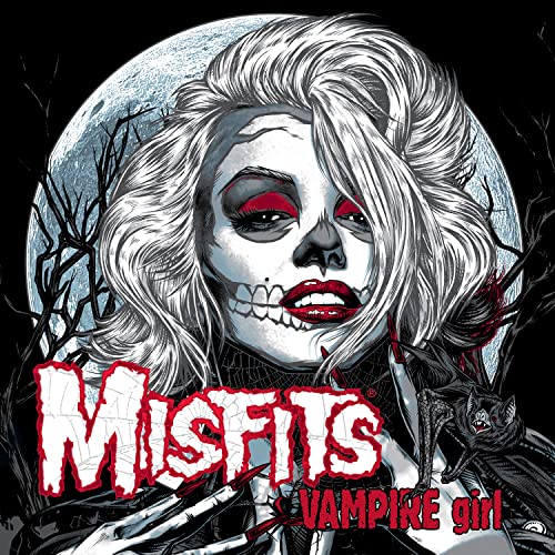 CD cover: illustrated vampire woman with moon and bats, "Misfits" logo.