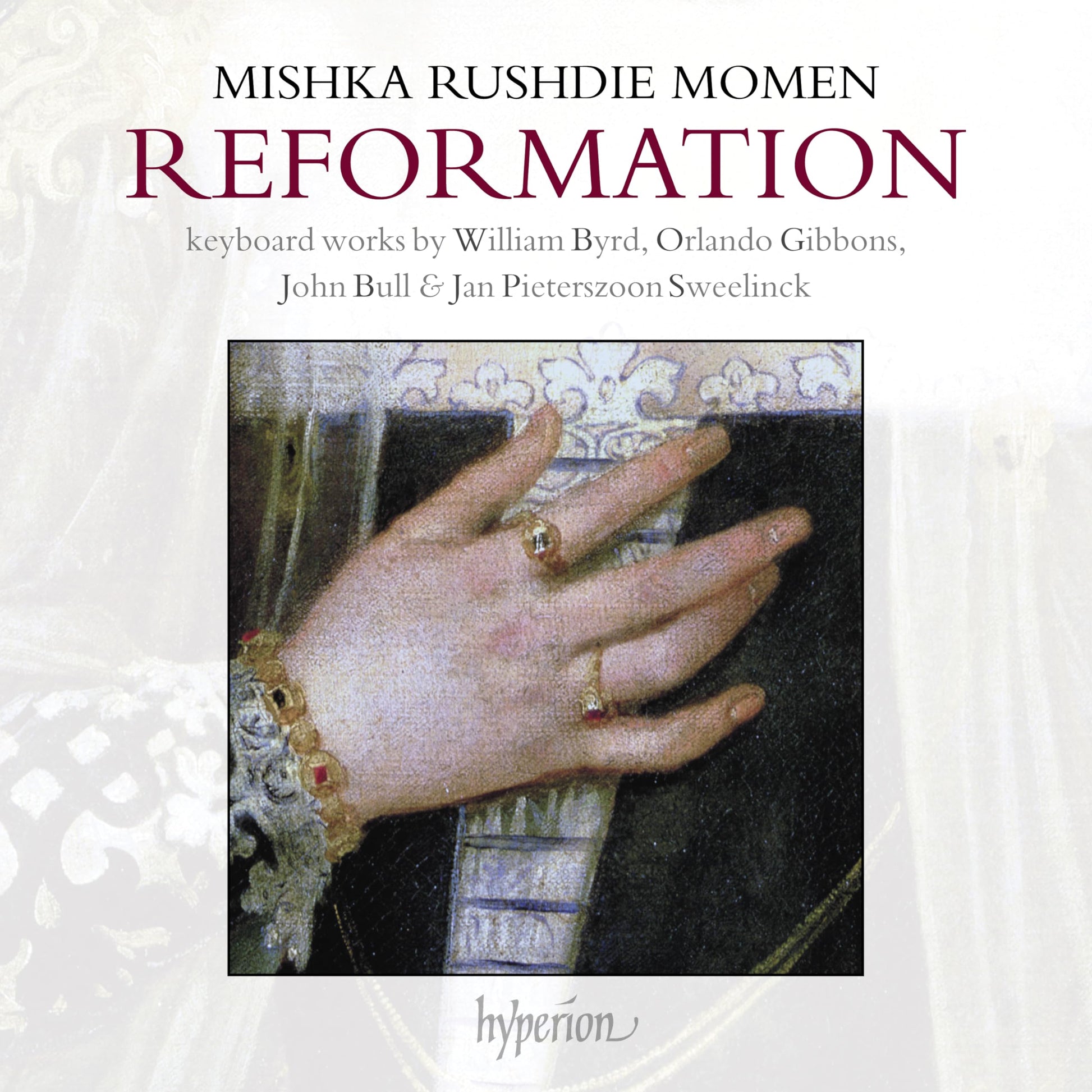 CD cover for “Reformation” featuring a hand playing a keyboard instrument.