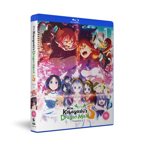 Blu-ray case for “Miss Kobayashi’s Dragon Maid S” Season 2 with anime characters.