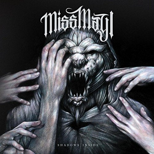 CD cover for Miss May I’s “Shadows Inside” featuring a monstrous figure.