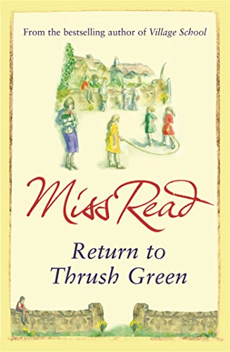 Book cover: "Return to Thrush Green" with watercolor illustration of people.