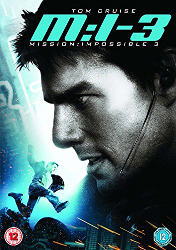 DVD cover for "Mission Impossible 3" featuring Tom Cruise and action scene.