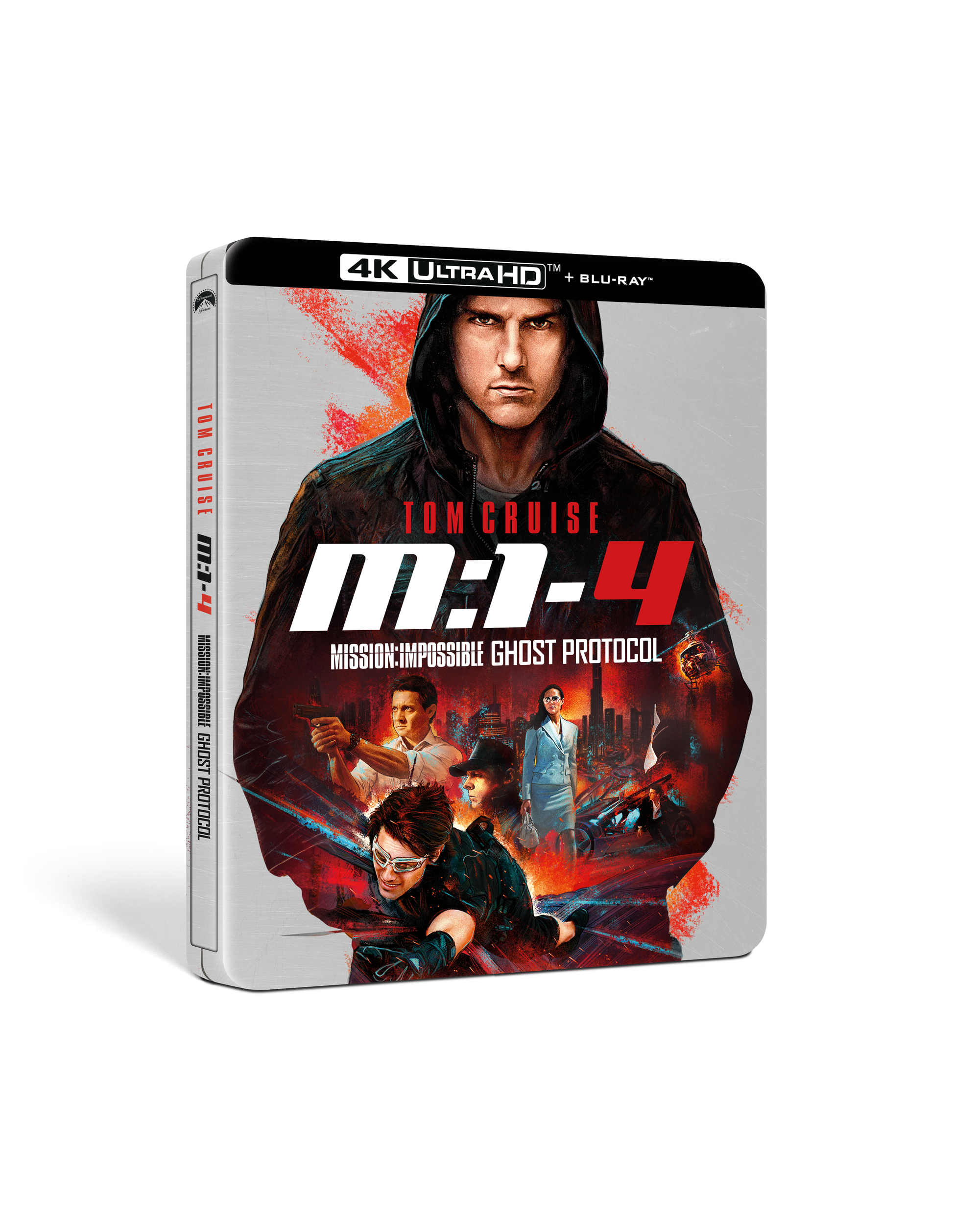 Steelbook Blu-ray case for “Mission: Impossible – Ghost Protocol” featuring Tom Cruise.