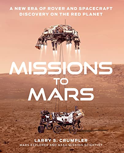 Book cover: “Missions to Mars” with rover and spacecraft imagery.