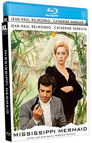 Mississippi Mermaid" Blu-ray cover featuring Jean-Paul Belmondo and Catherine Deneuve.