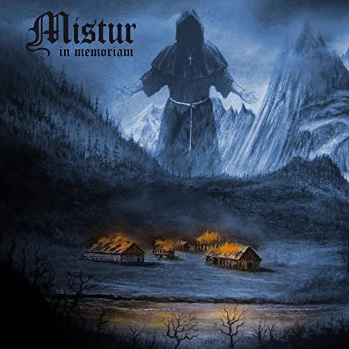 CD cover: hooded figure stands before mountains and a small village.