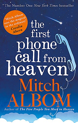 Book cover: "The First Phone Call From Heaven" with a blue phone.