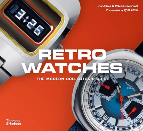 Book cover for Retro Watches featuring a digital watch and an analog chronograph watch.