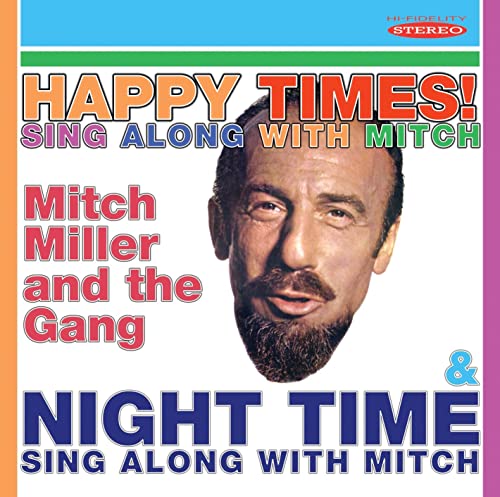 CD cover featuring Mitch Miller’s portrait with colorful text and titles.