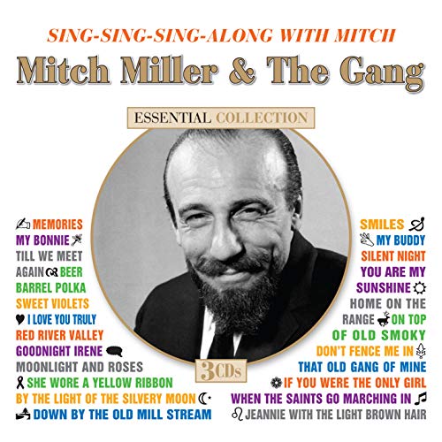 CD cover featuring a black and white portrait of Mitch Miller surrounded by song titles.