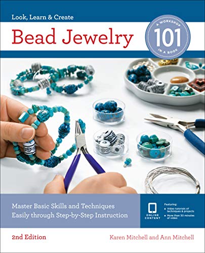 Book cover showing hands working with colorful beads and jewelry tools.