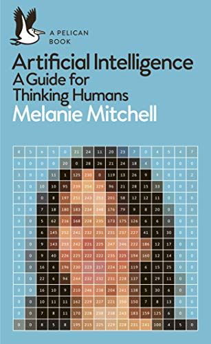Book cover: "Artificial Intelligence" by Melanie Mitchell, with numerical grid.
