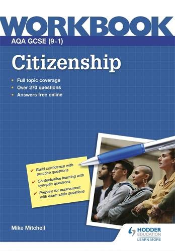 Blue "Citizenship" workbook with a pen and diverse students pictured.