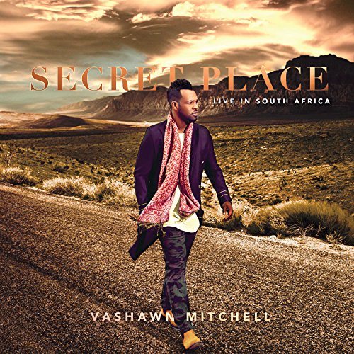 CD cover: Vashawn Mitchell in camouflage pants, with a desert landscape.