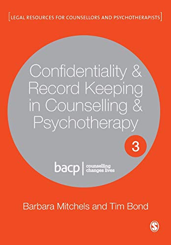 Book cover: "Confidentiality & Record Keeping" by Barbara Mitchels and Tim Bond.