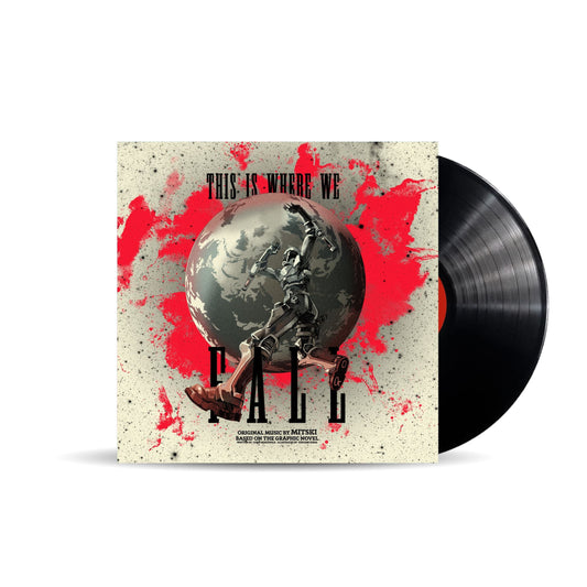 Mitski vinyl record with illustrated cover of a figure falling from Earth.