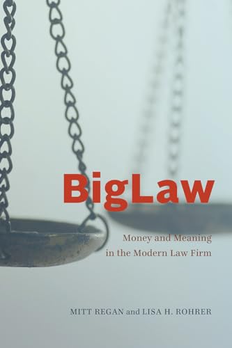 Book cover with scales of justice and red text reading "BigLaw.