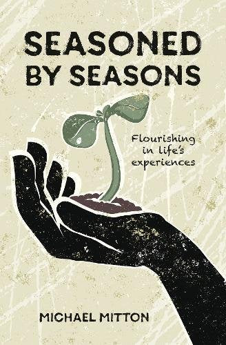 Book cover: hand holding a seedling, title "Seasoned by Seasons.
