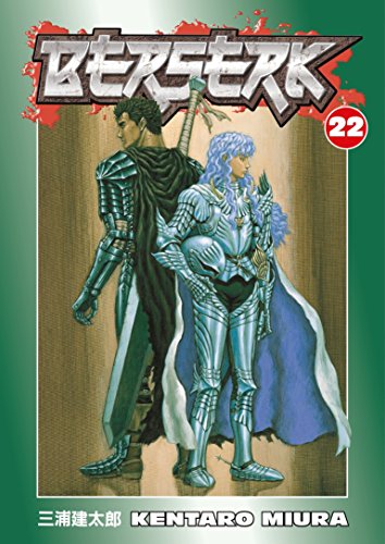 Cover of Berserk volume 22 featuring Guts and Griffith standing back to back.
