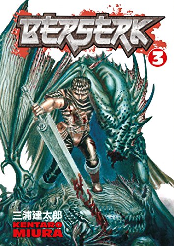 Berserk volume 3 manga cover featuring a warrior holding a sword over a monster.