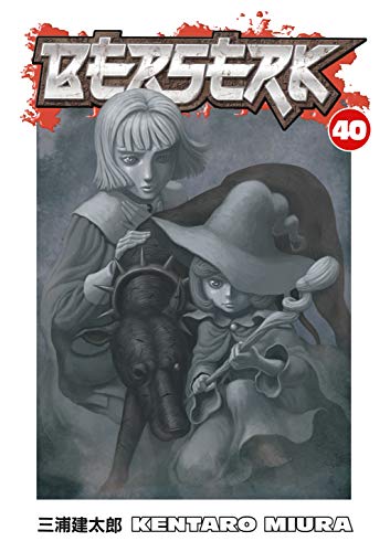 Berserk Volume 40 cover: two figures, a child and shadowed adult.