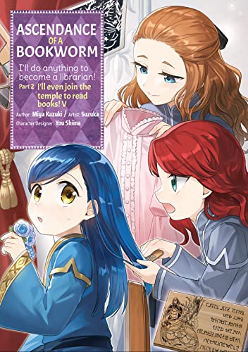 Manga cover: two young women with colorful hair and ornate clothing.