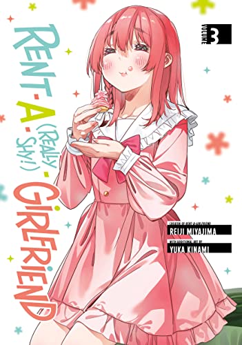 Anime girl with pink hair in a pink dress eating a treat.