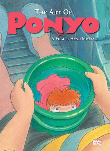 “The Art of Ponyo on the Cliff” book cover with Ponyo in a bucket.