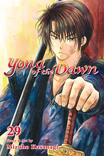 Manga cover featuring a dark-haired man holding a sword with the title Yona of Dawn.