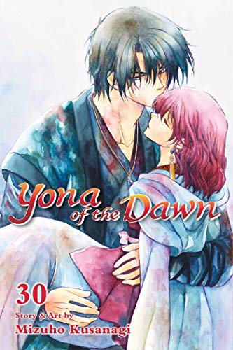 A man with dark hair holds a woman with pink hair in his arms.