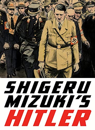 Book cover depicting Hitler in uniform, surrounded by people, with bold red text.