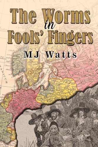 Book cover with title, author, old map, and figures in hats.