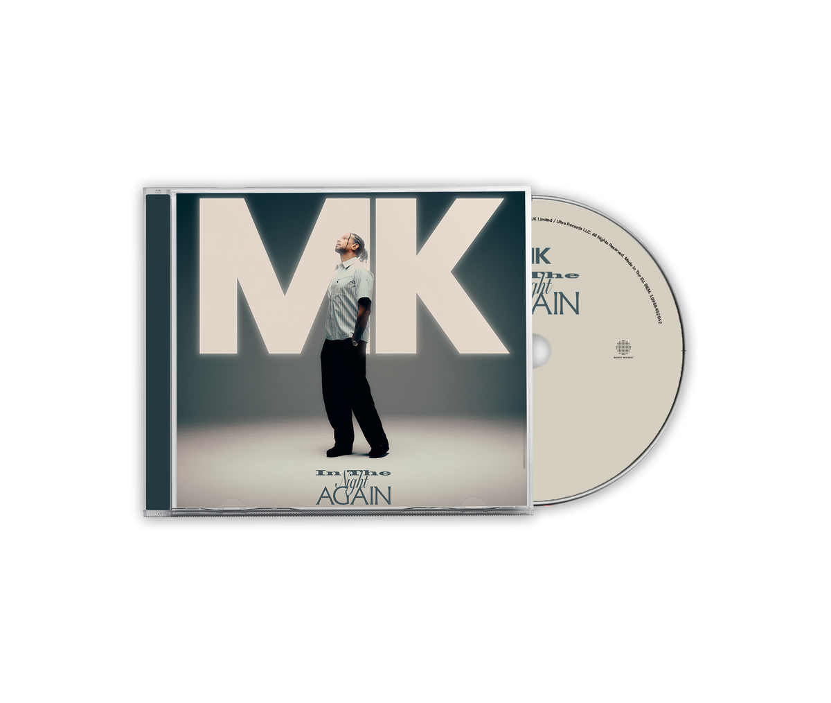 CD cover for MK’s “In The Night Again” featuring a portrait of the artist.