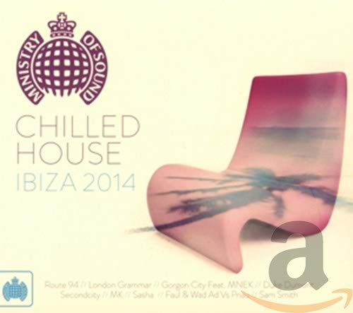 CD cover for “Ministry Of Sound - Chilled House Ibiza 2014” with pink chair.