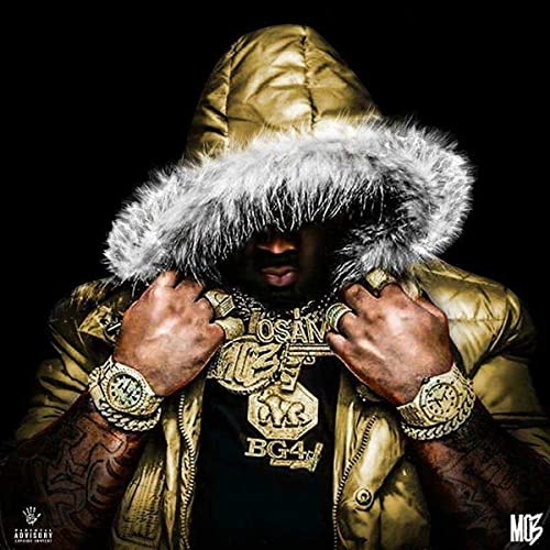 Mo3 album cover featuring a man in a gold and fur hooded jacket.