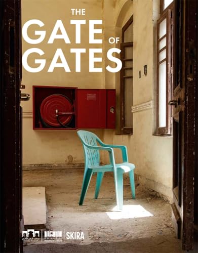 Book cover with a blue plastic chair in a doorway alcove.