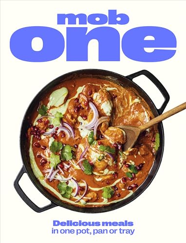 Cookbook cover featuring a pan of orange curry with chicken and garnishes.