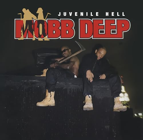 Mobb Deep album cover featuring two men sitting on a dark rooftop at night.