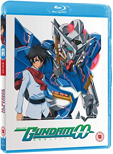 Blu-ray cover for "Mobile Suit Gundam 00" featuring a robot and anime character.